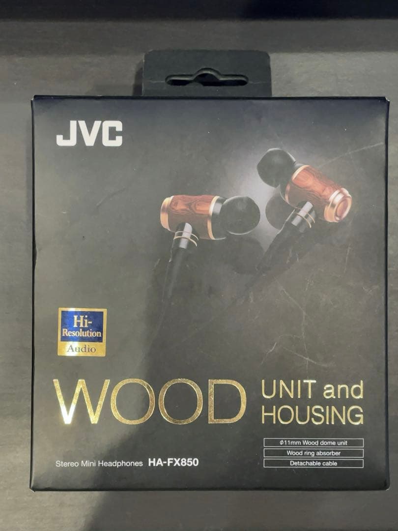 【ハイレゾ対応】JVC HA-FX850ウッドドーム型カナル有線イヤホン箱付き