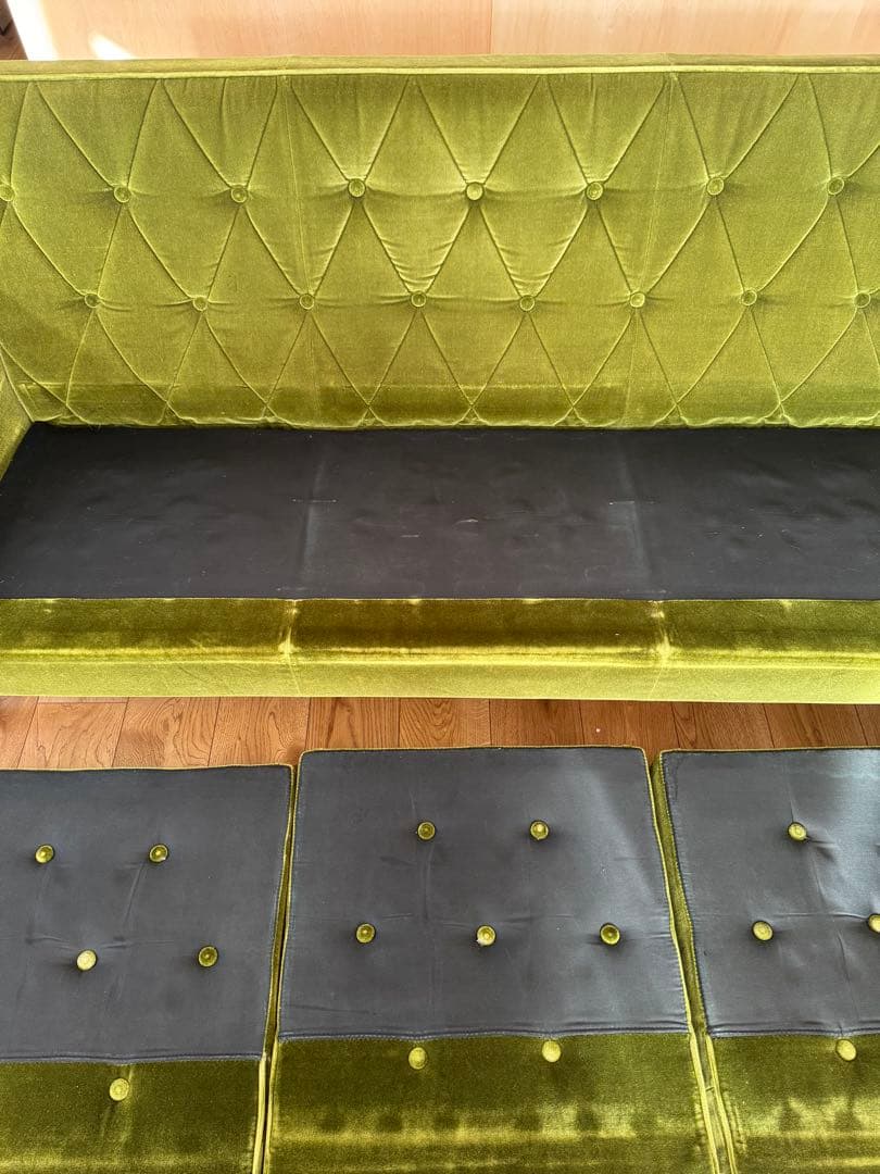 【本日限定値下げ】カリモク 60 ロビーチェア3シータ モケットグリーン