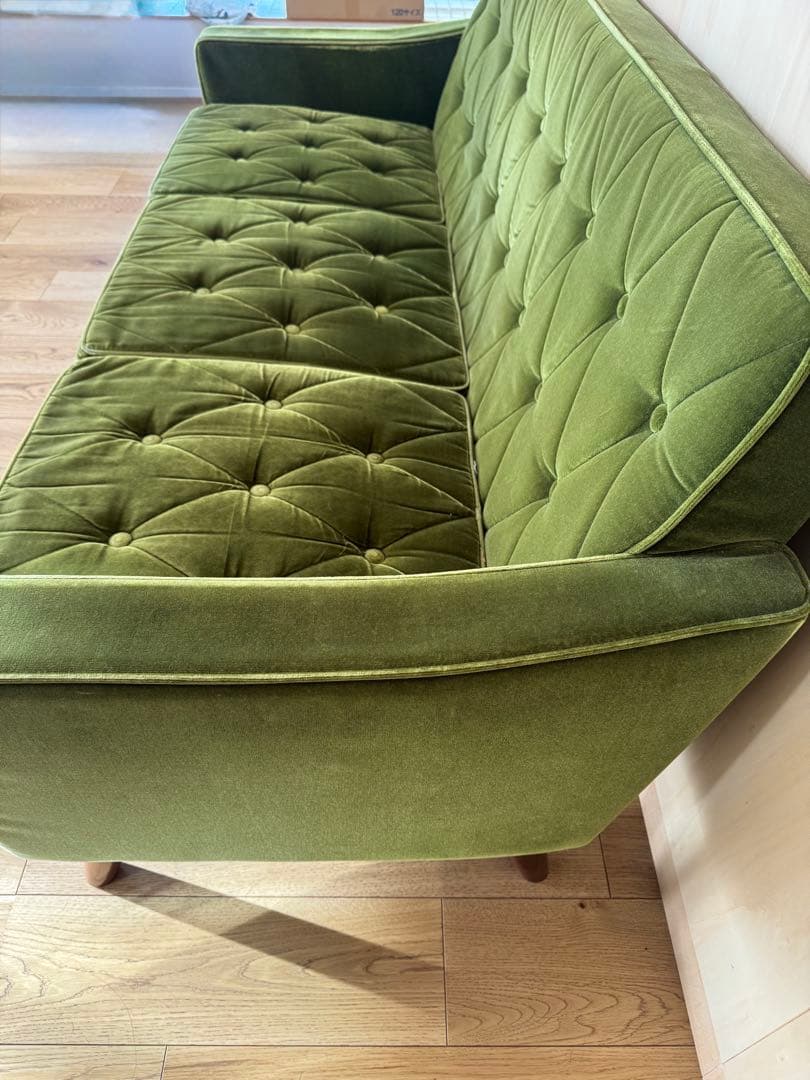 【本日限定値下げ】カリモク 60 ロビーチェア3シータ モケットグリーン