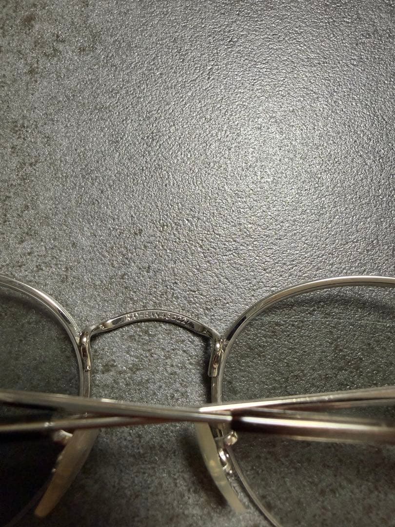 Ray-Ban シルバーラウンドサングラス　アッシュグレー