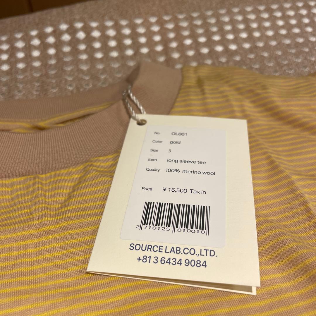 ONC MERINO ロングスリーブTシャツ 100% メリノウール　GOLD