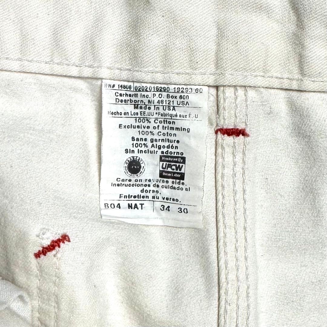 【希少】carhartt ダブルニーペインターパンツ NAT ホワイト USA製