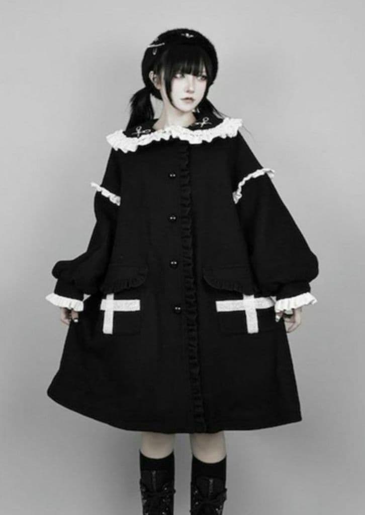 DimMoire 十字の誓いフリルコート　ロングコート