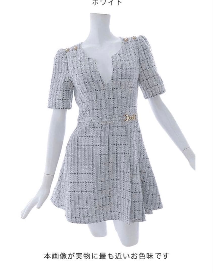 JEWELS ツイードワンピースドレスM