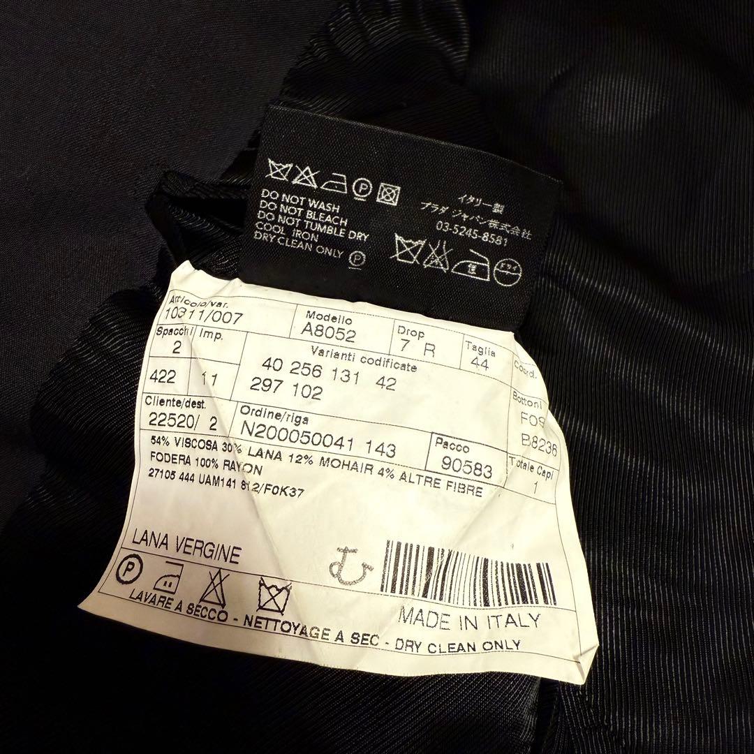 ✨美品✨PRADA テーラードジャケット Mサイズ相当 イタリア製 ダークグレー