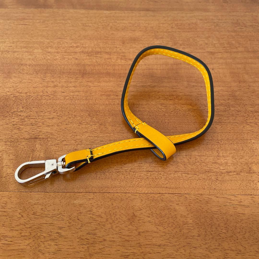 Herve Chapelier エルベシャプリエ　レザーストラップ　ジョーヌ