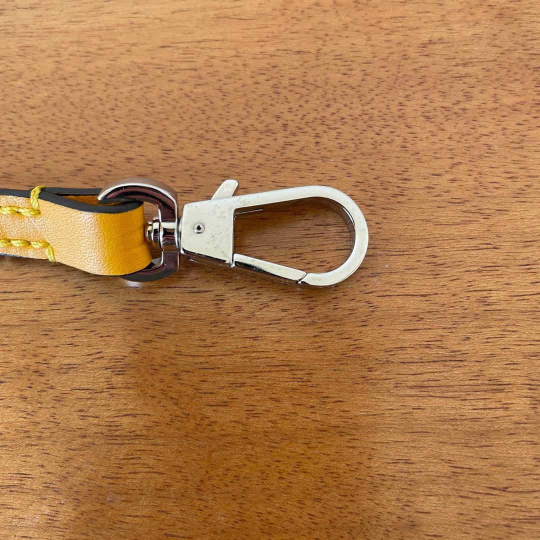 Herve Chapelier エルベシャプリエ　レザーストラップ　ジョーヌ