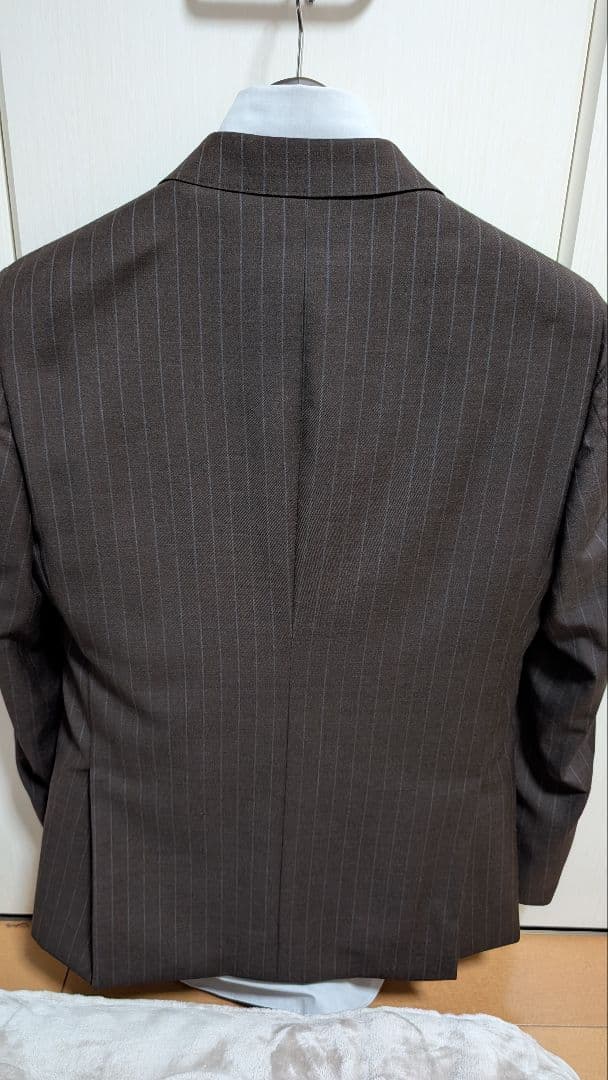 DRAGO ブラウンストライプ ビジネススーツ