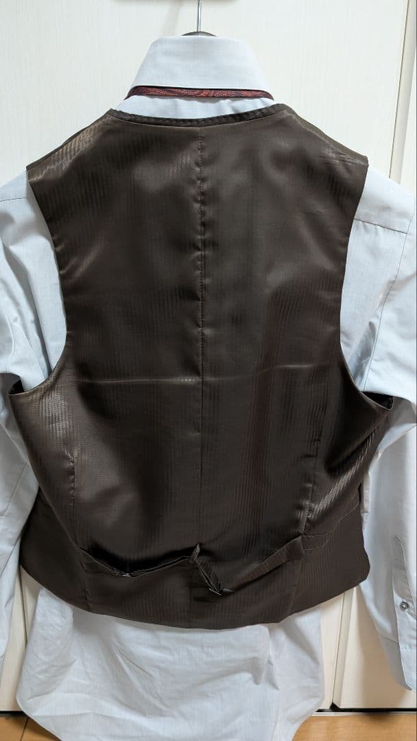 DRAGO ブラウンストライプ ビジネススーツ