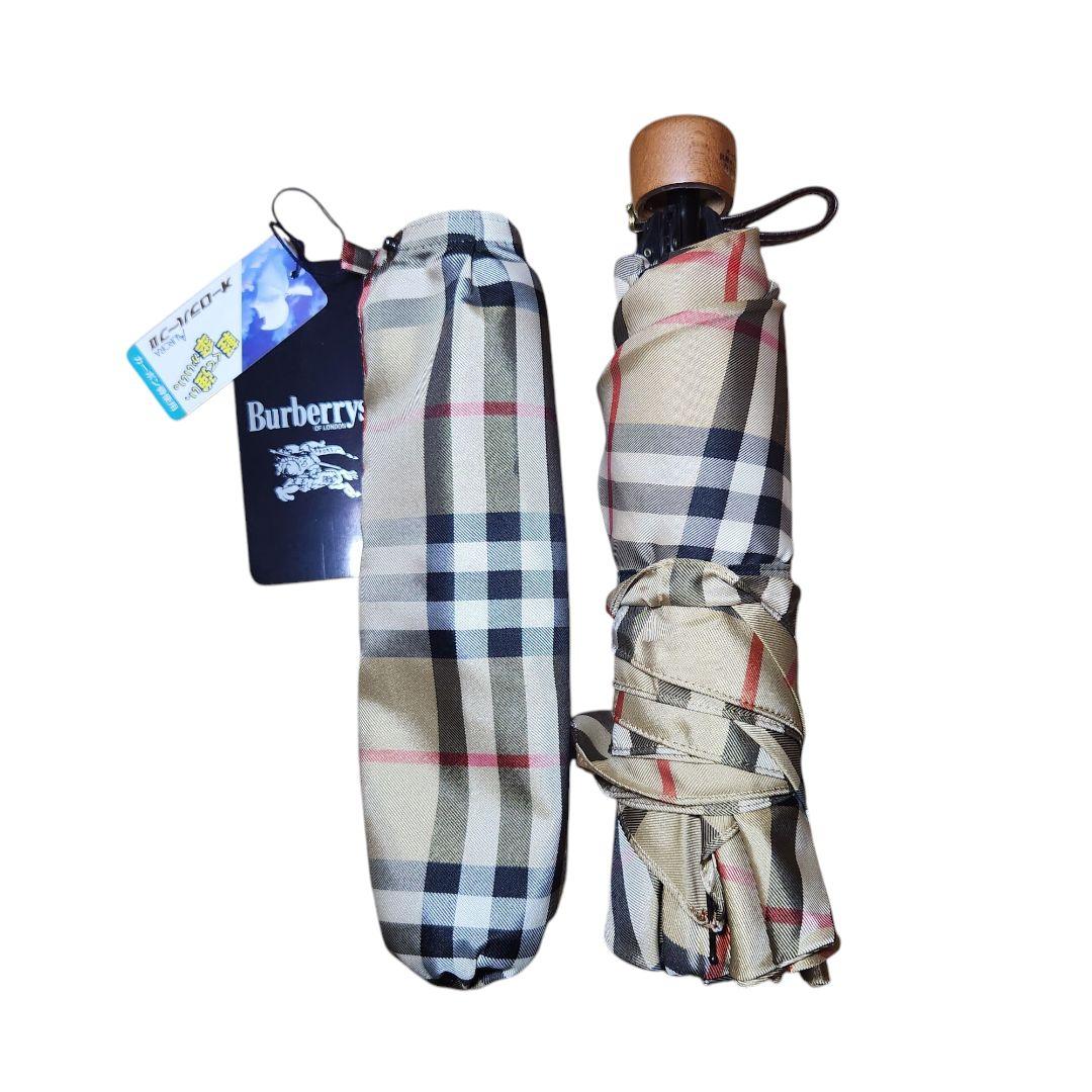 【新品未使用】バーバリー　BURBERRY　折り畳み傘　ノバチェック