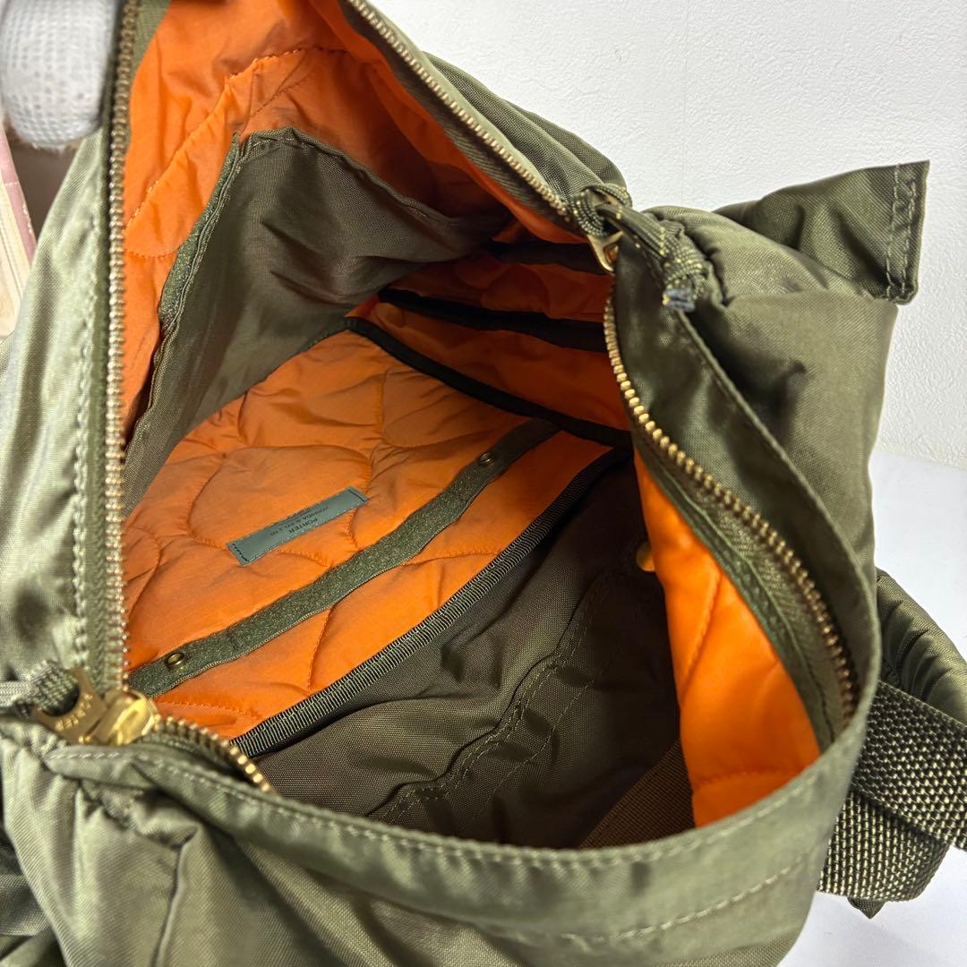[極美品] PORTER force バックパック リュック カーキ2way