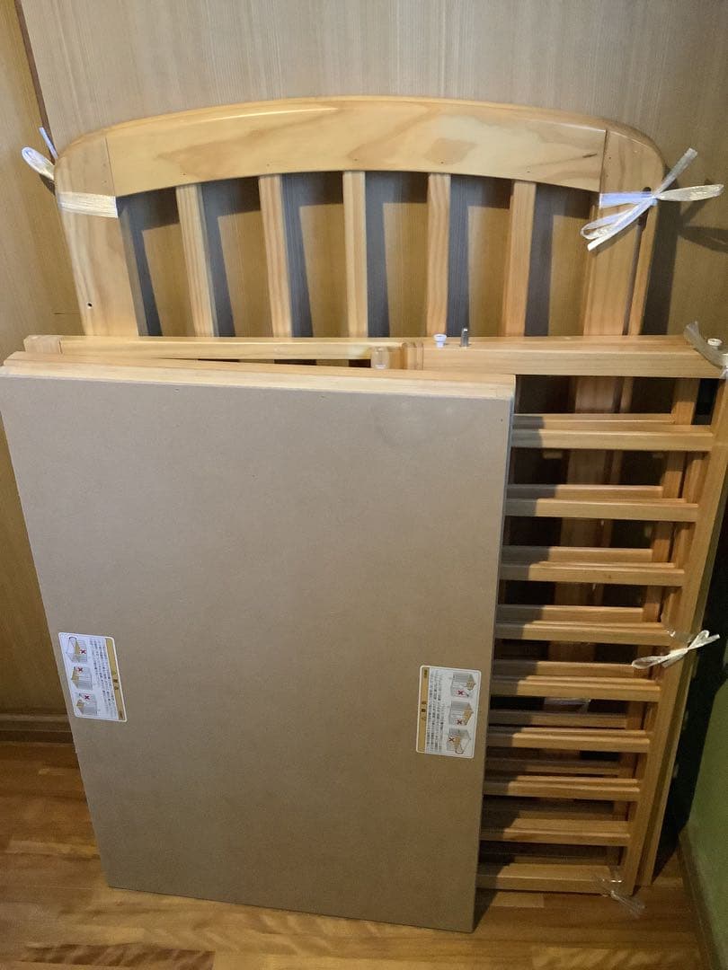 ⭐︎カトージ　ミニベビーベッド　ハイポジション　ナチュラルカラー　配送