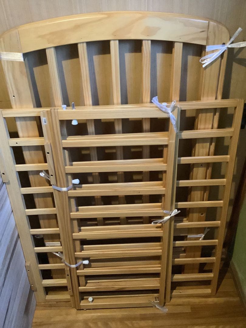 ⭐︎カトージ　ミニベビーベッド　ハイポジション　ナチュラルカラー　配送