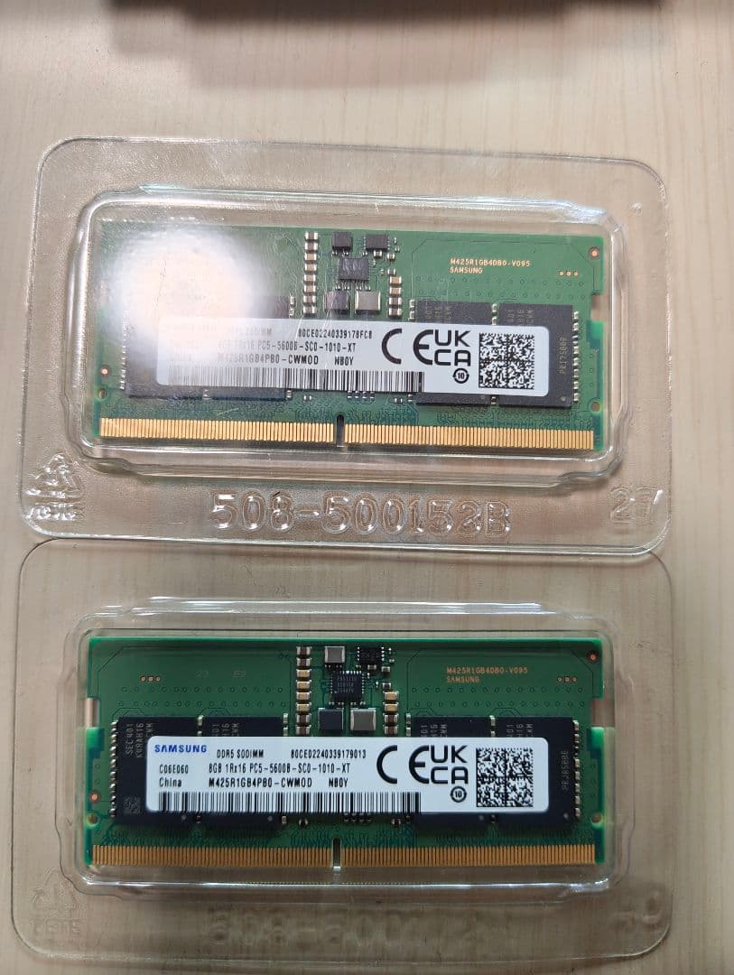 Samsung DDR5 16GB SO-DIMM 5600 メモリ