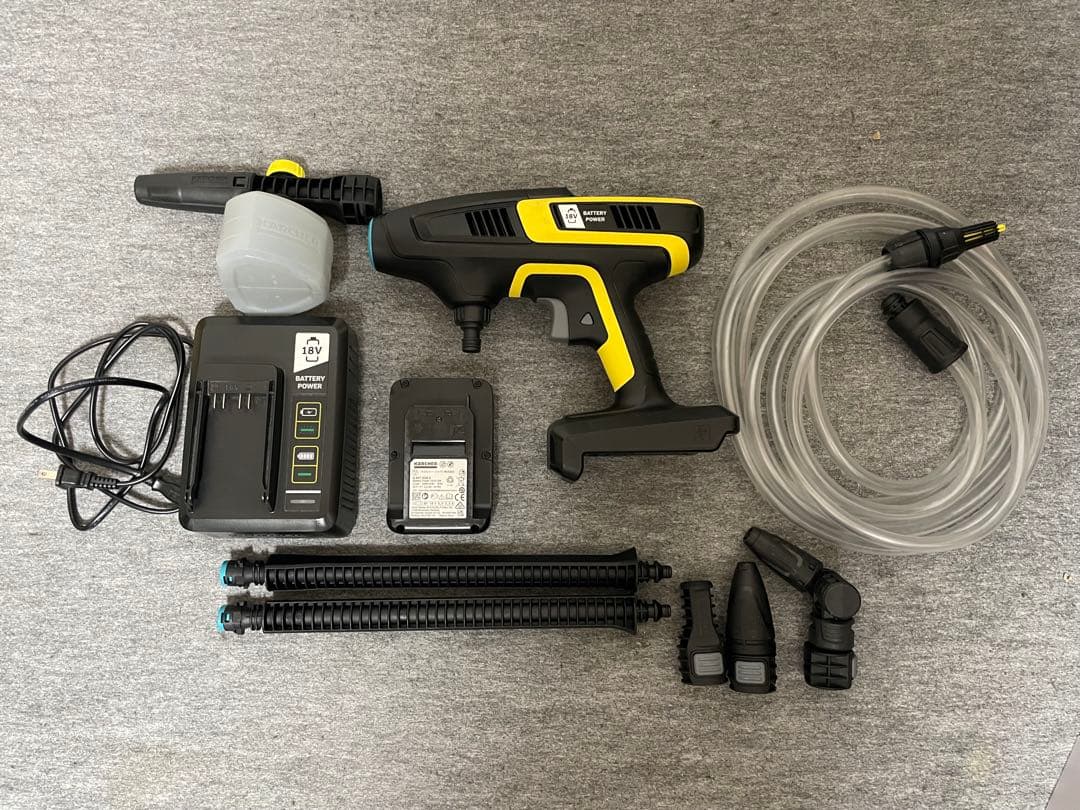 ケルヒャー モバイル高圧洗浄機 KHB6 本体＋自給用ホース+急速充電器+他