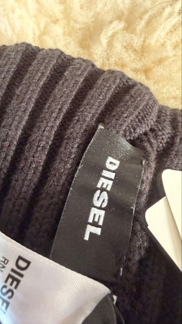 DIESEL ブラック ニット帽 ビーニー 未使用品