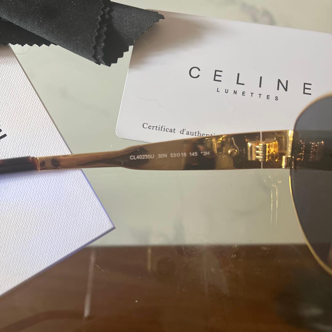 CELINE ゴールド ブラック サングラス