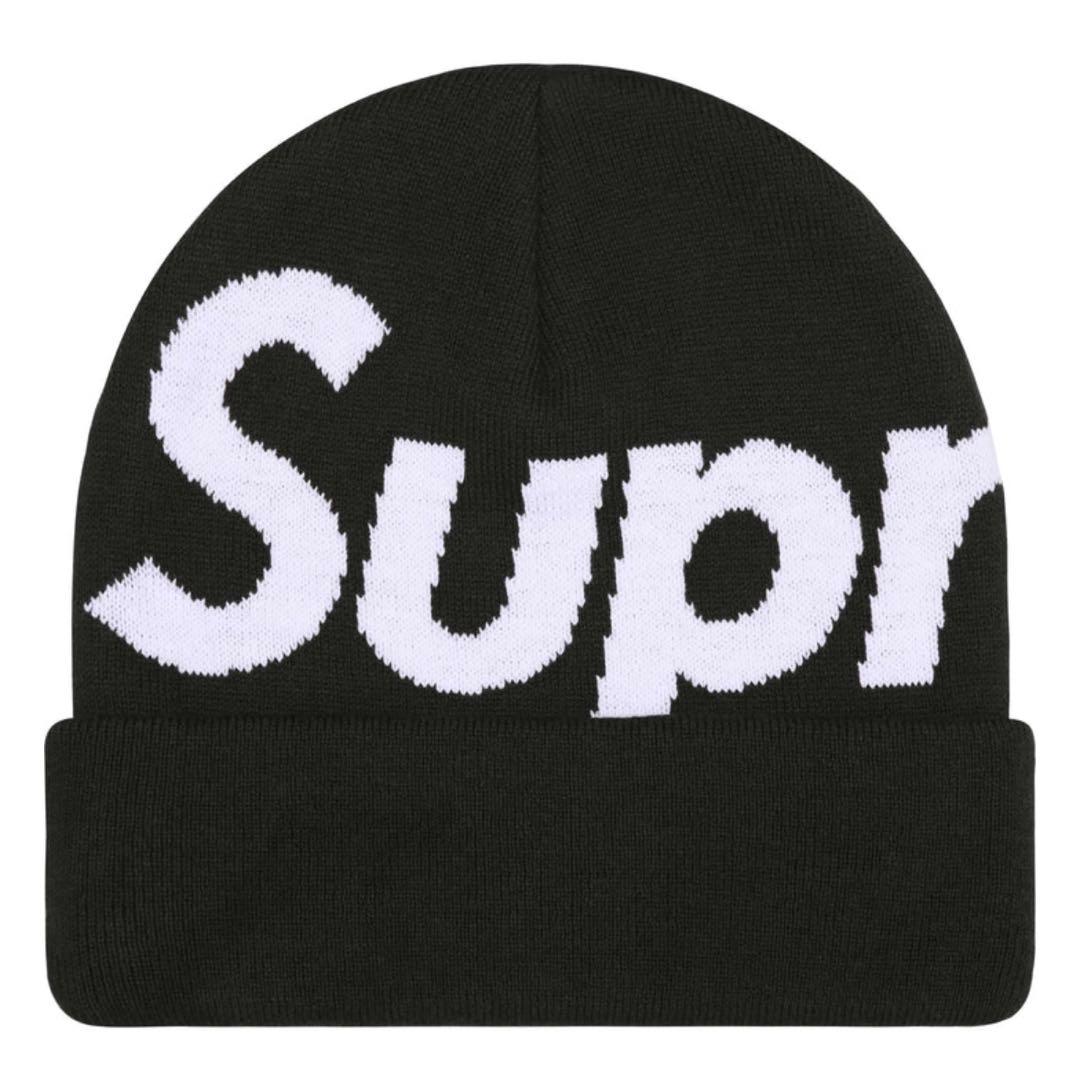 Supreme Big Logo Beanie Black 黒 ブラック