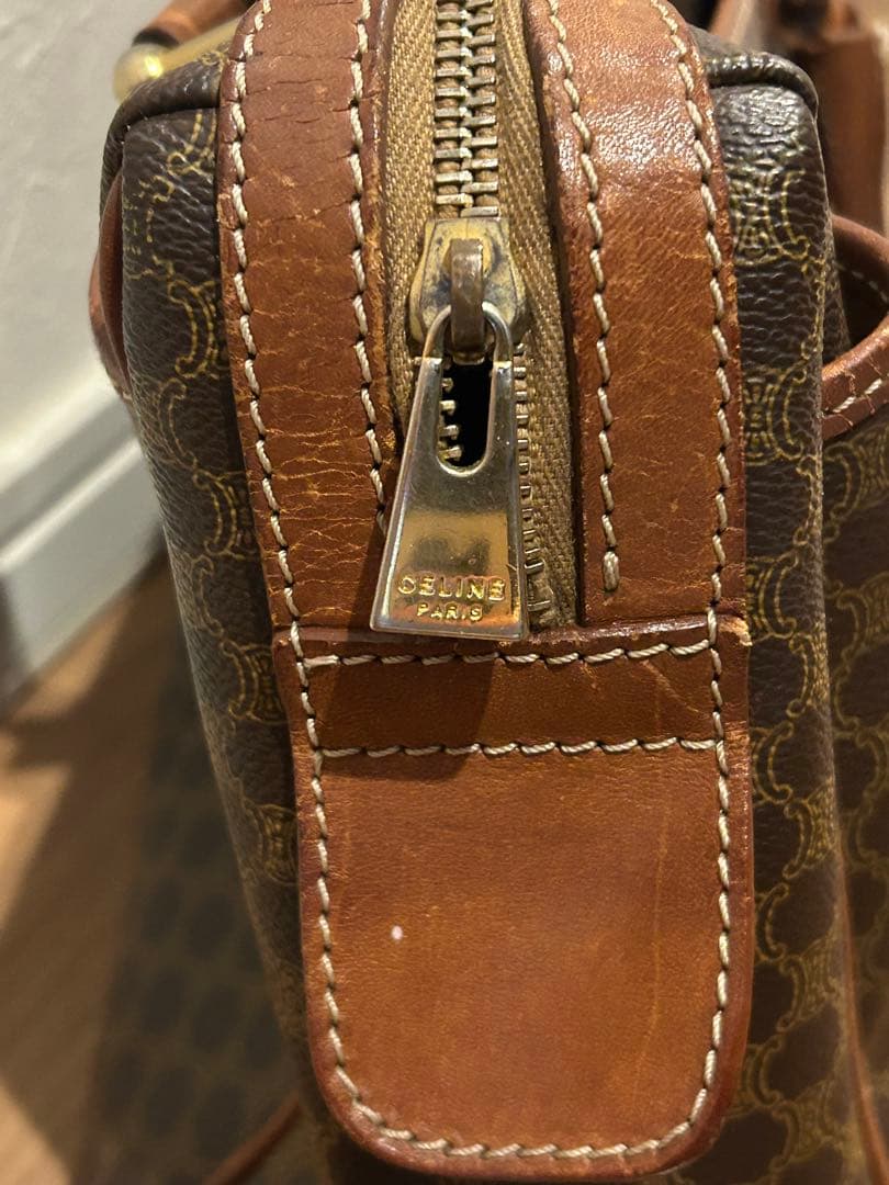 CELINE オールドセリーヌ マカダム柄 ハンドバッグ