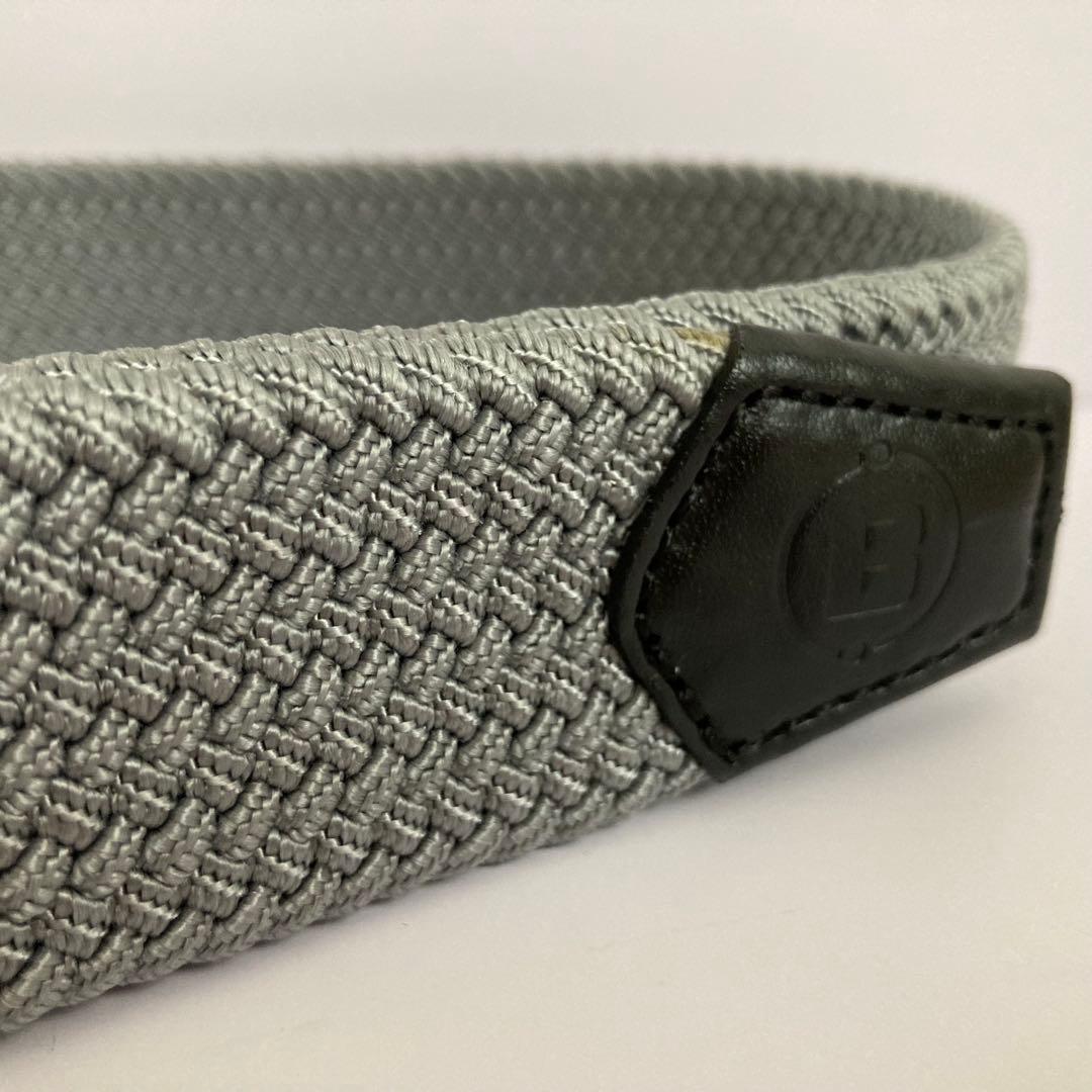 ブリーフィング　ベルト　メッシュ　グレー　オーバル　フリー　バックル　ゴルフ