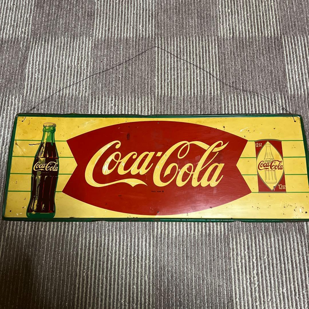 コカコーラ　ブリキ看板(レア・アイテム！)