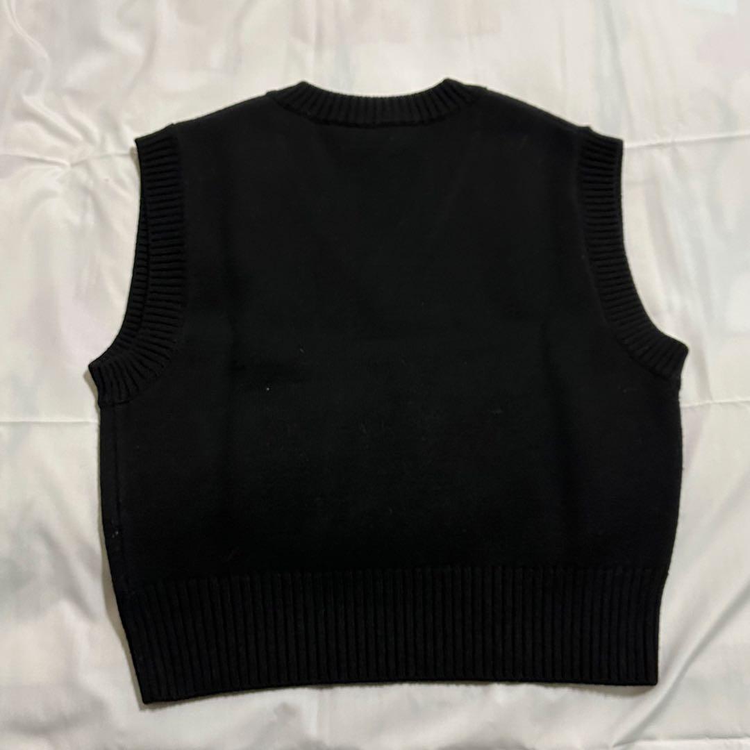 美品☆アミパリ☆ベスト☆ブラック☆男女兼用☆Sサイズ☆ハート☆
