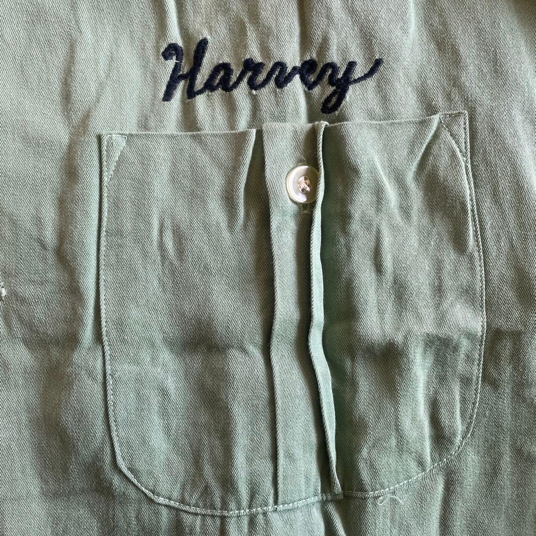 Hilton ボーリングシャツ 希少50-60s 黒タグ M