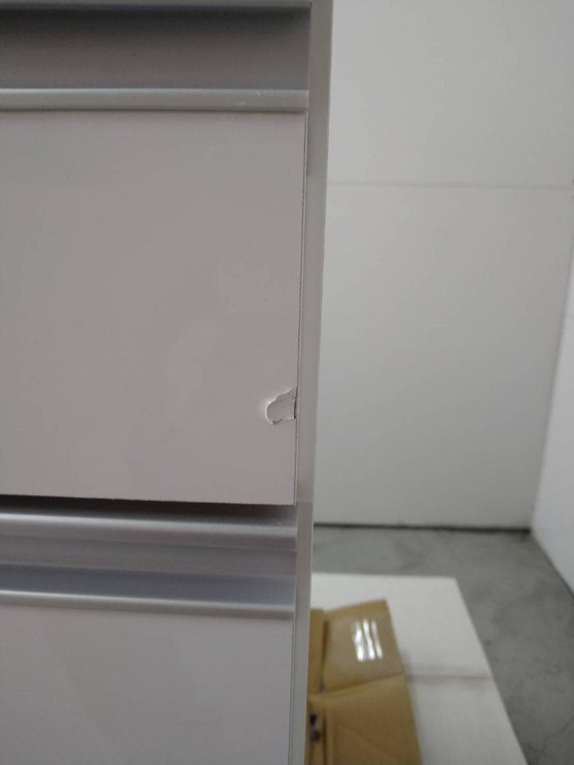 ◎7034 ステンレス天板頑丈ハイカウンター幅120　ホワイト