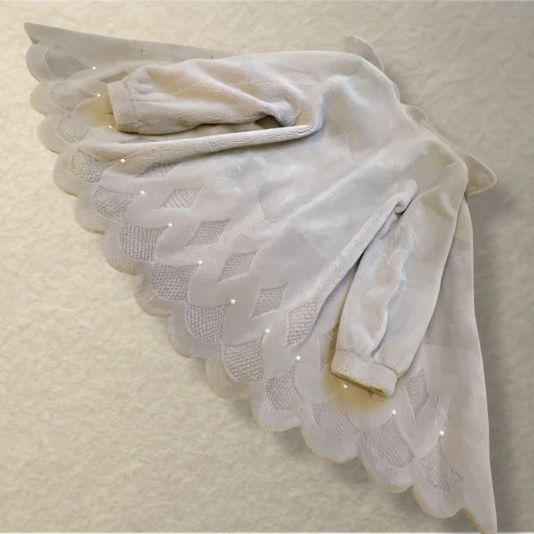 シェアードウィーゼル グルービング パール装飾 裾スカラップ グレー系　F