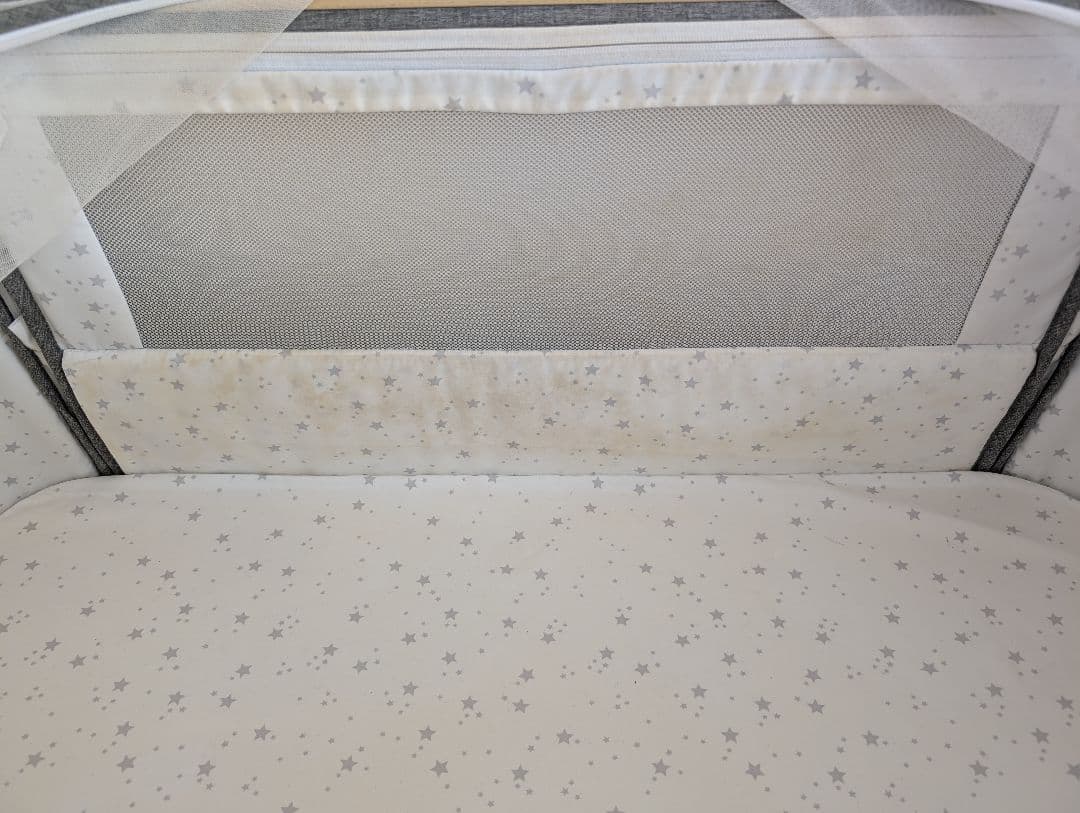 HZDMJ ベビーベッド タイニーサイズ　 高さ調整可　ゆりかごにも　ネットあり