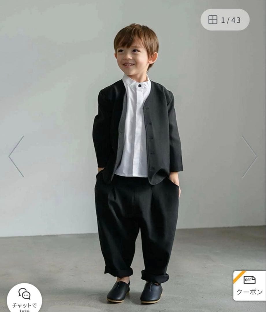 riziere フォーマルスーツ 3点セット　150 ブラック