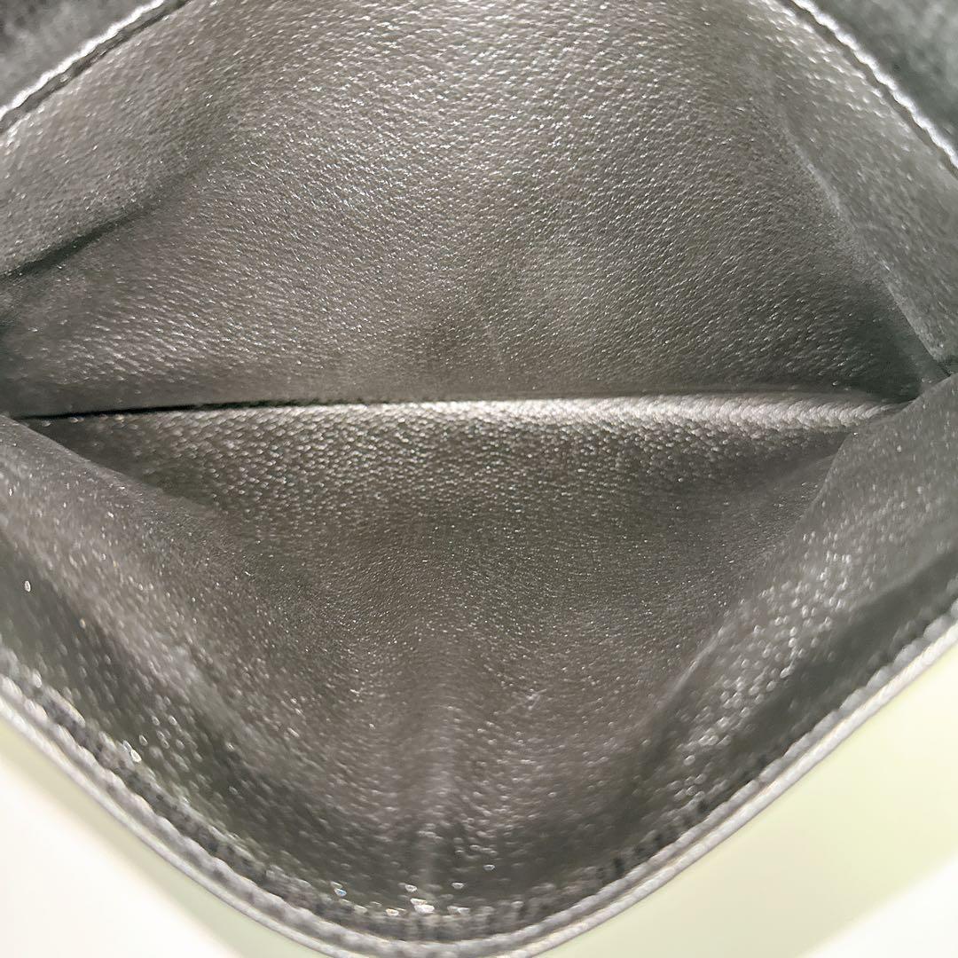 セリーヌ クラッチ セカンド バッグ マカダム ロゴ 本革 黒 ゴールド金具