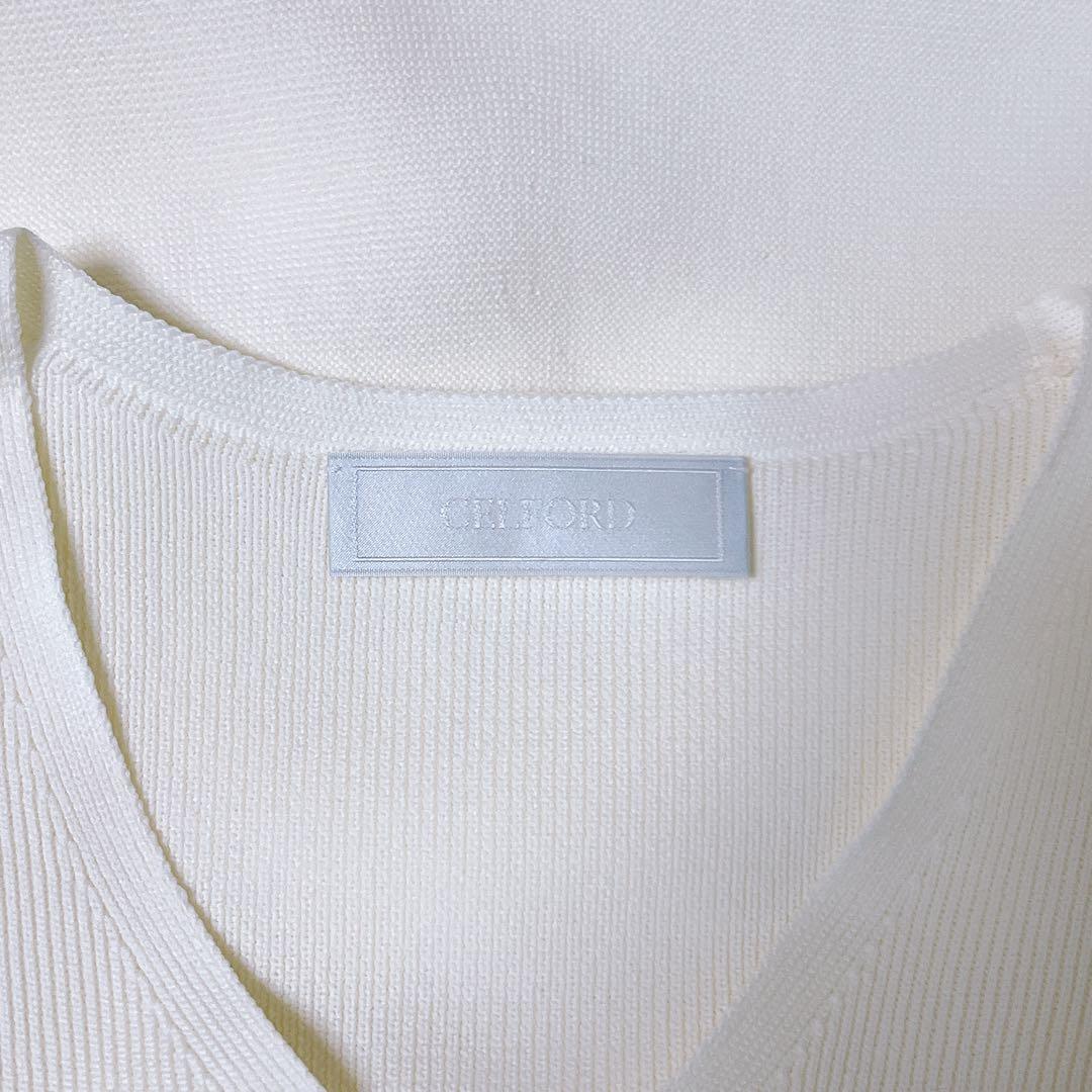 Vネックホールガーメントワンピース アイボリー 38 セルフォード