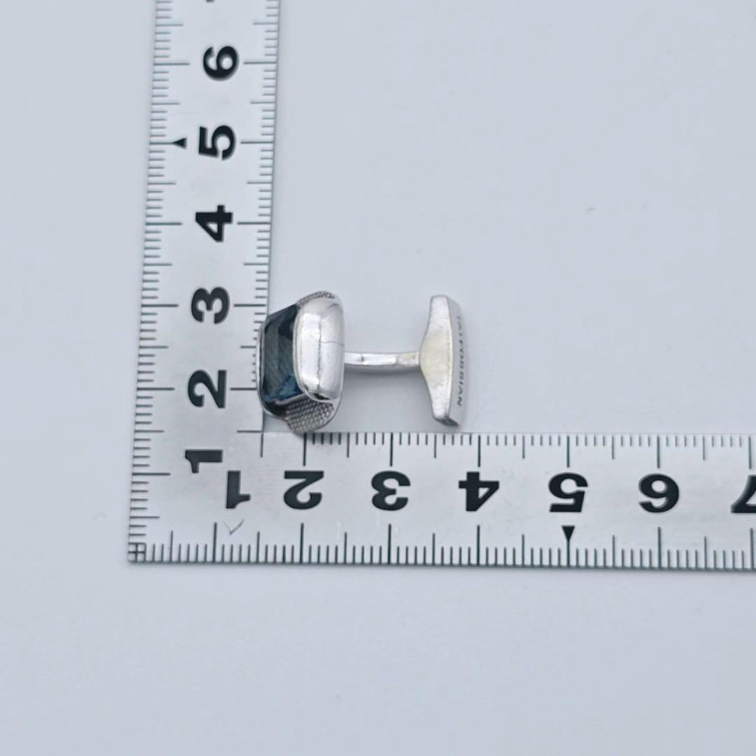 ★TATEOSSIAN★ カフリンクス ストーン ブルー SV925 シルバー