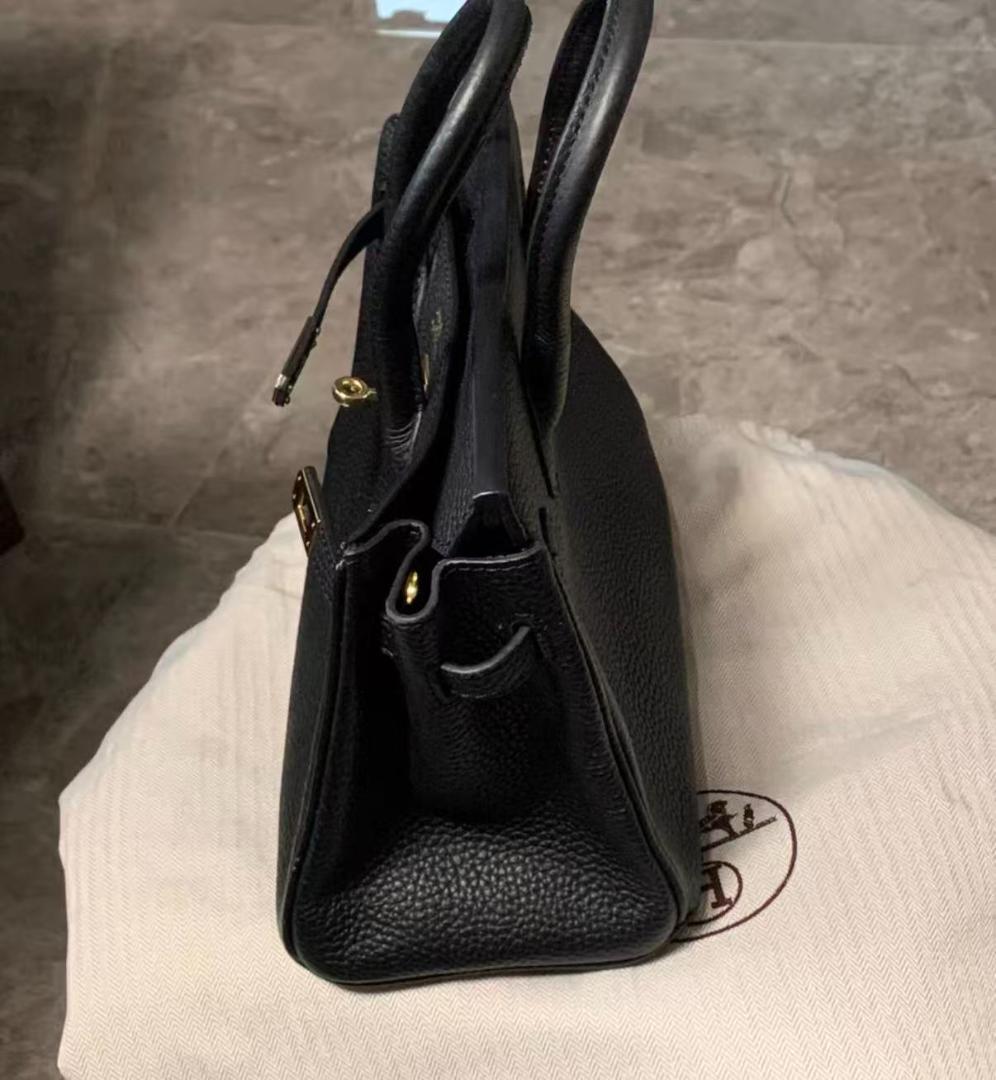 希少✨ 状態良好 バーキン スタイル 黒いレザー ハンドバッグ