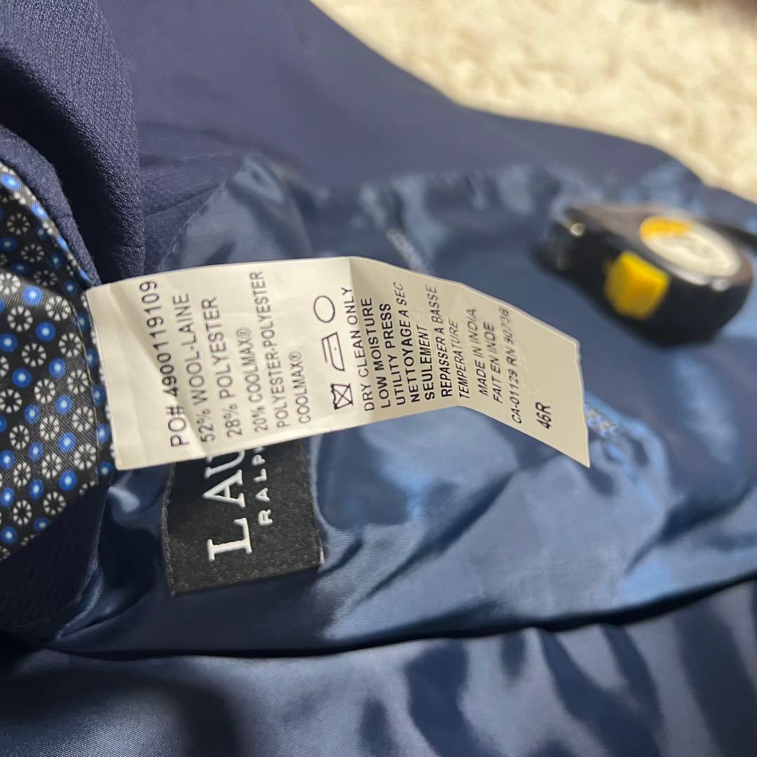 極美品　46(4XL) 大きいサイズ　ラルフローレン　紺ブレ　金ボタン