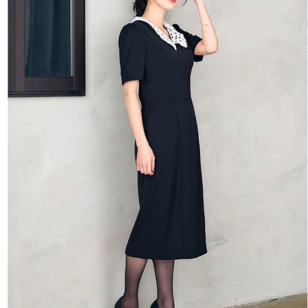 overＥ 90サイズ レース 襟付き ワンピース お呼ばれ Mサイズ