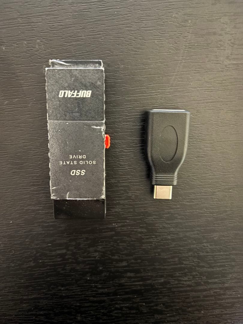 Buffalo外付けポータブルSSD2TBType-Cアダプター付属