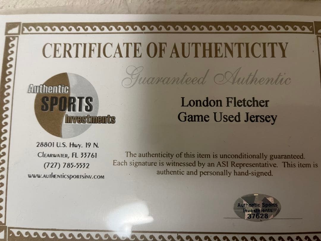 ロサンゼルス　ラムズ　実使用　ジャージ　ロンドン　フレッチャー