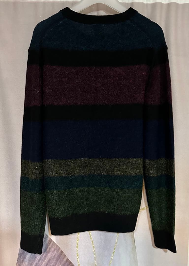 ポールスミス マルチストライプ グラデーション ウールアルパカ ニット
