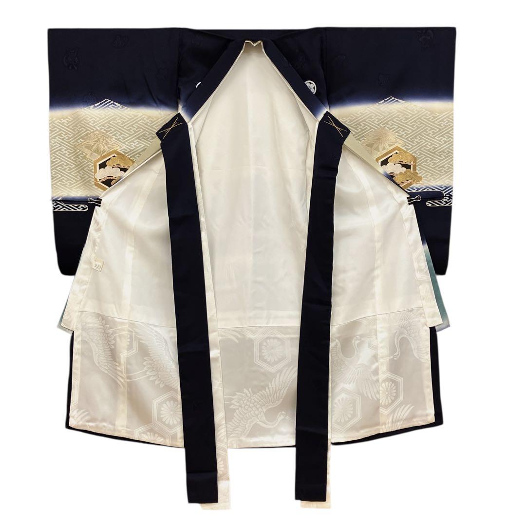 ◎mk-483　高級　逸品　男児　御祝着・襦袢 セット　お宮参り　10-14