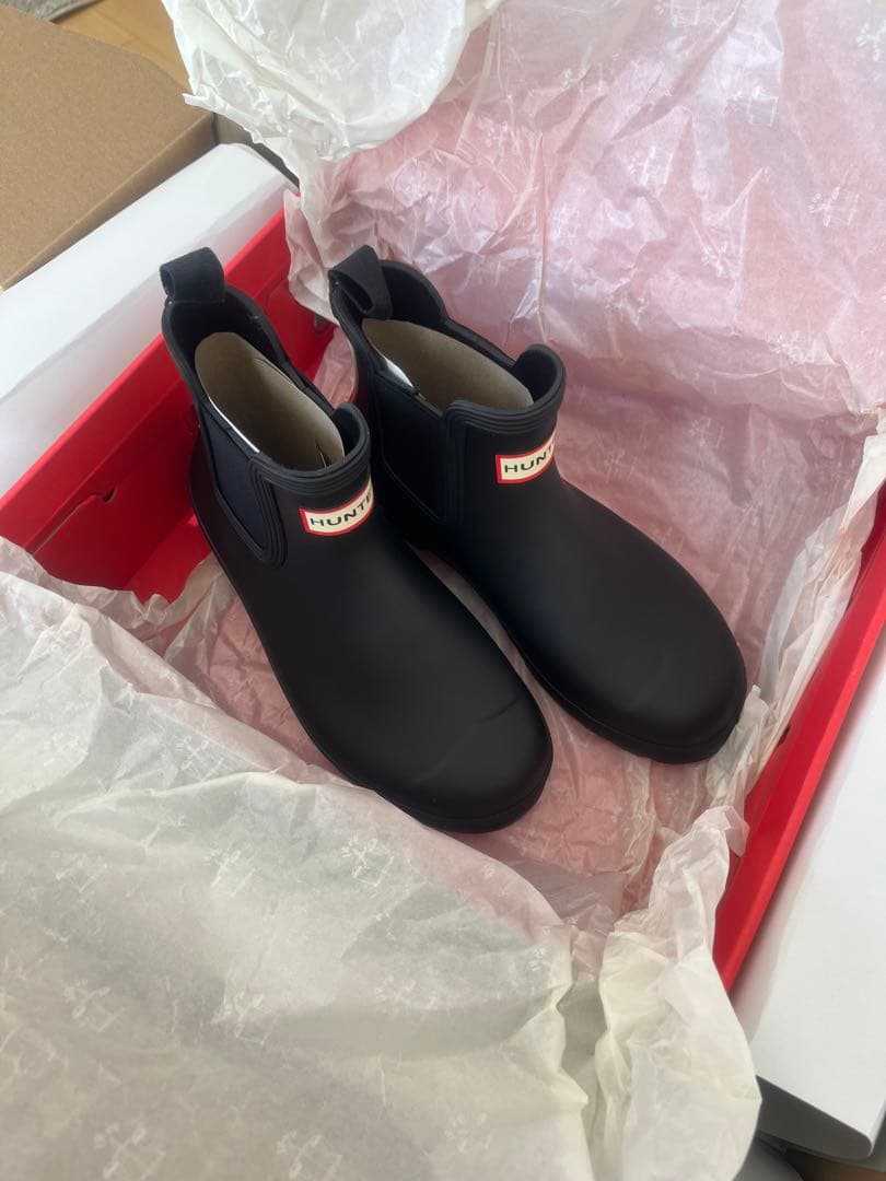 【新品・未使用】HUNTER ハンター　レインブーツ　サイドゴアブーツ