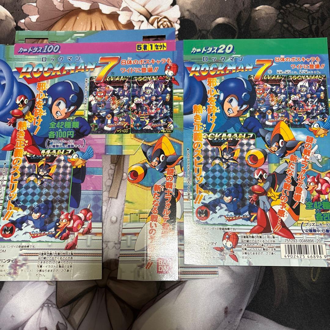 バンダイ カードダス筐体台紙 カードダス100 ロックマン