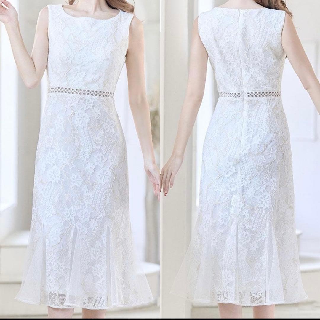 ERUKEI エルケイ フラワーレース マーメイド ミディアムワンピースドレス