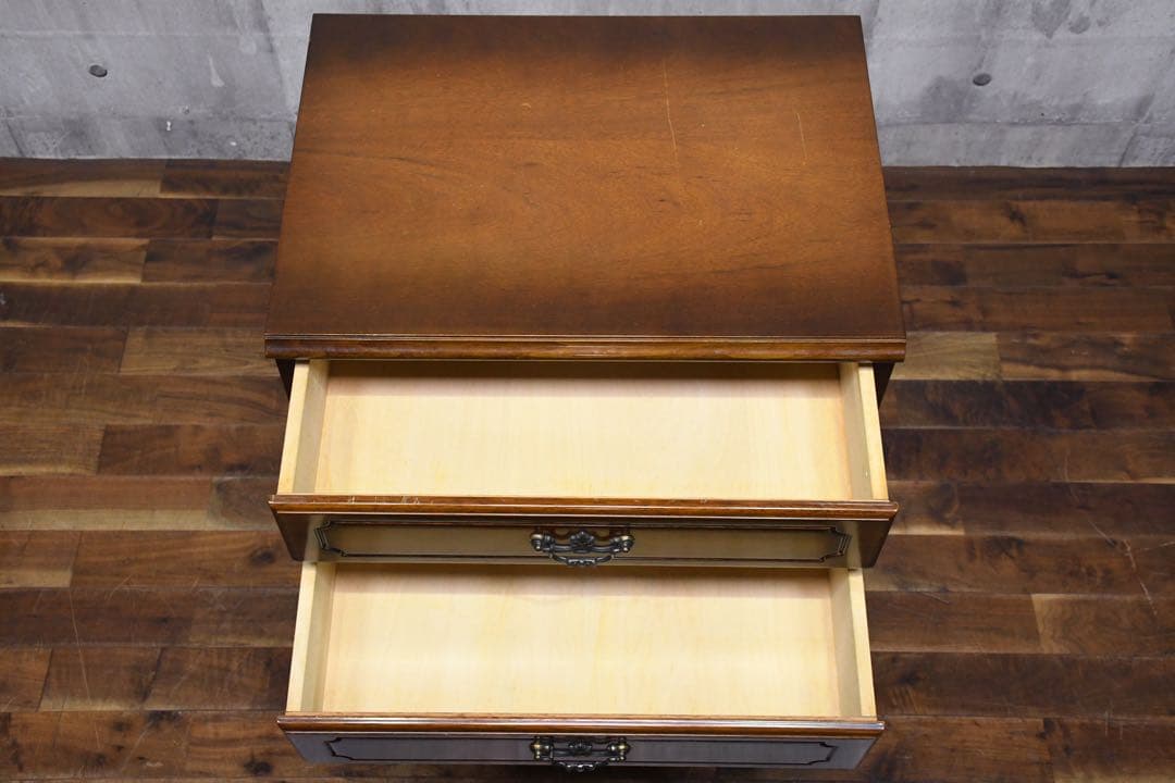 EBK67 カリモク コロニアル 4段 サイドチェスト QC1904 引き出し