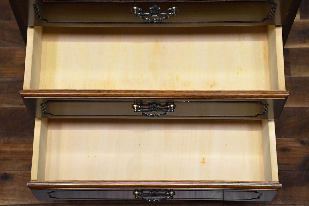 EBK67 カリモク コロニアル 4段 サイドチェスト QC1904 引き出し