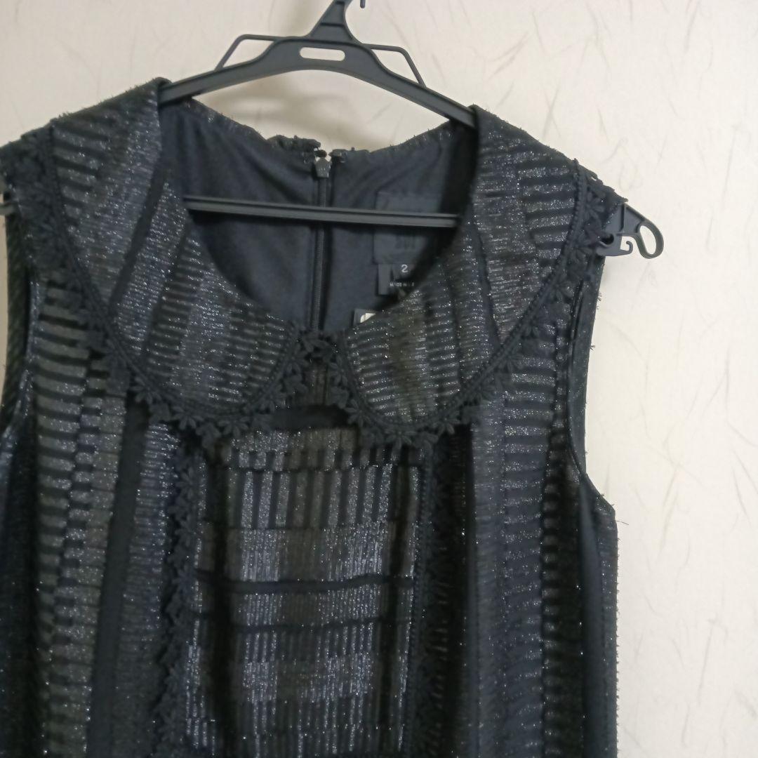 アナスイエレガントな黒のノースリーブチュニック