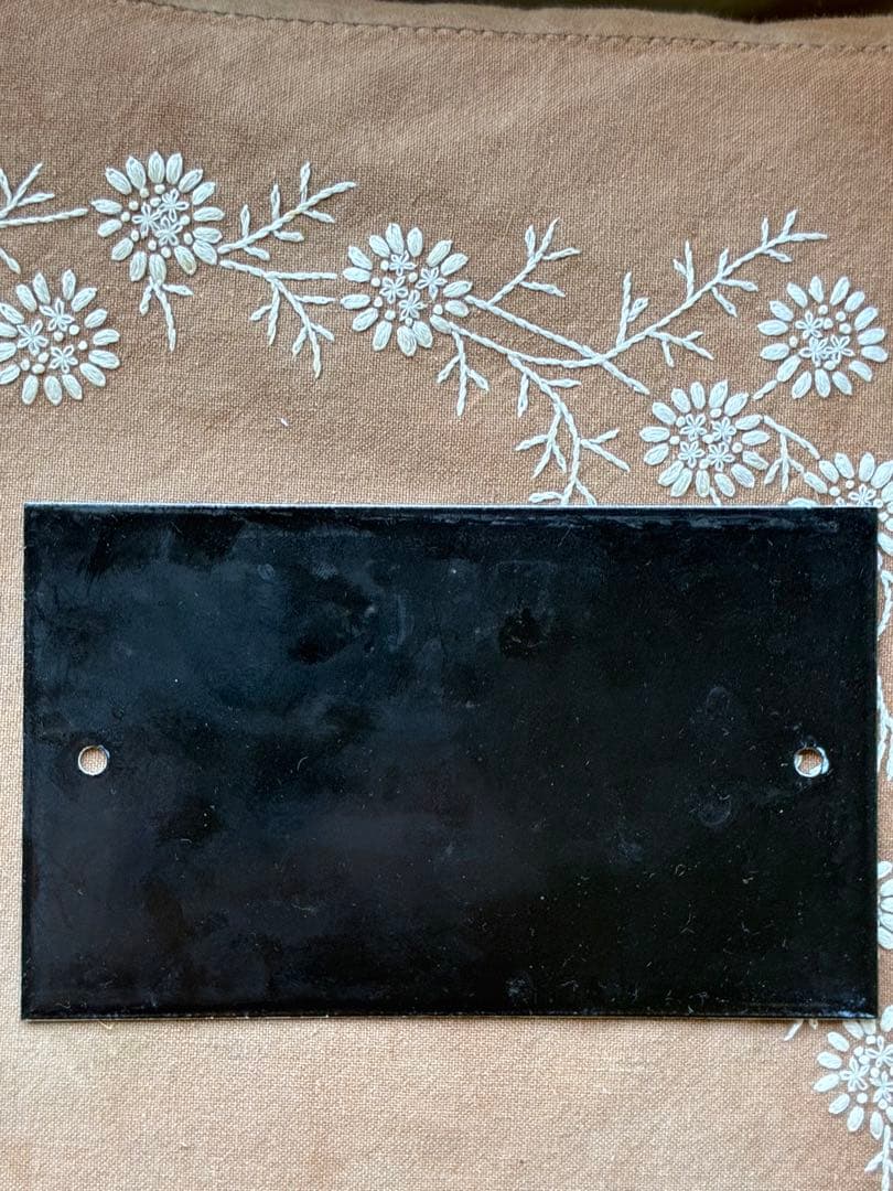 Teaフランス　アンティーク　ホーロー　サイン　プレート　看板　禁煙　美品