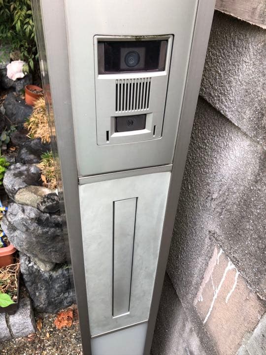 門柱 インターホン ポスト 表札 照明 玄関 ライト 灯り スリムスクエア 家庭