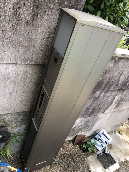 門柱 インターホン ポスト 表札 照明 玄関 ライト 灯り スリムスクエア 家庭